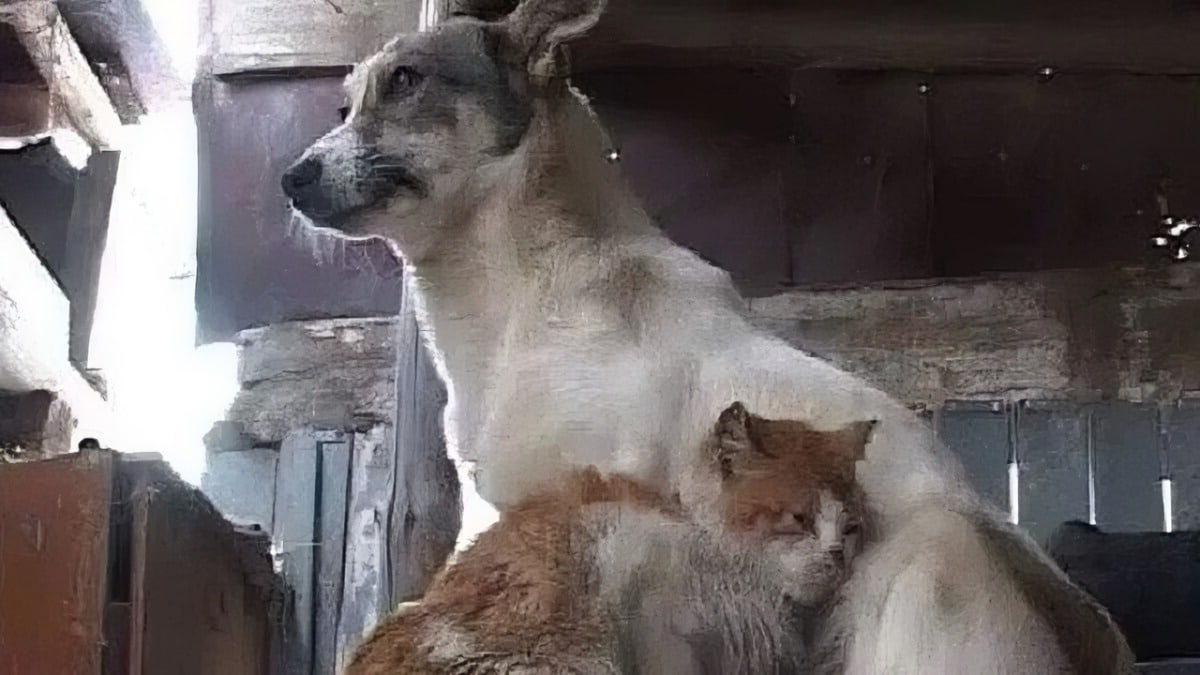 Ce chat et ce chien vivent dans une grange pendant 3 ans, leur vie va changer pour toujours